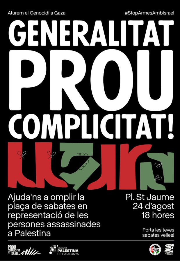 Prou complicitat amb Israel 26ago2024